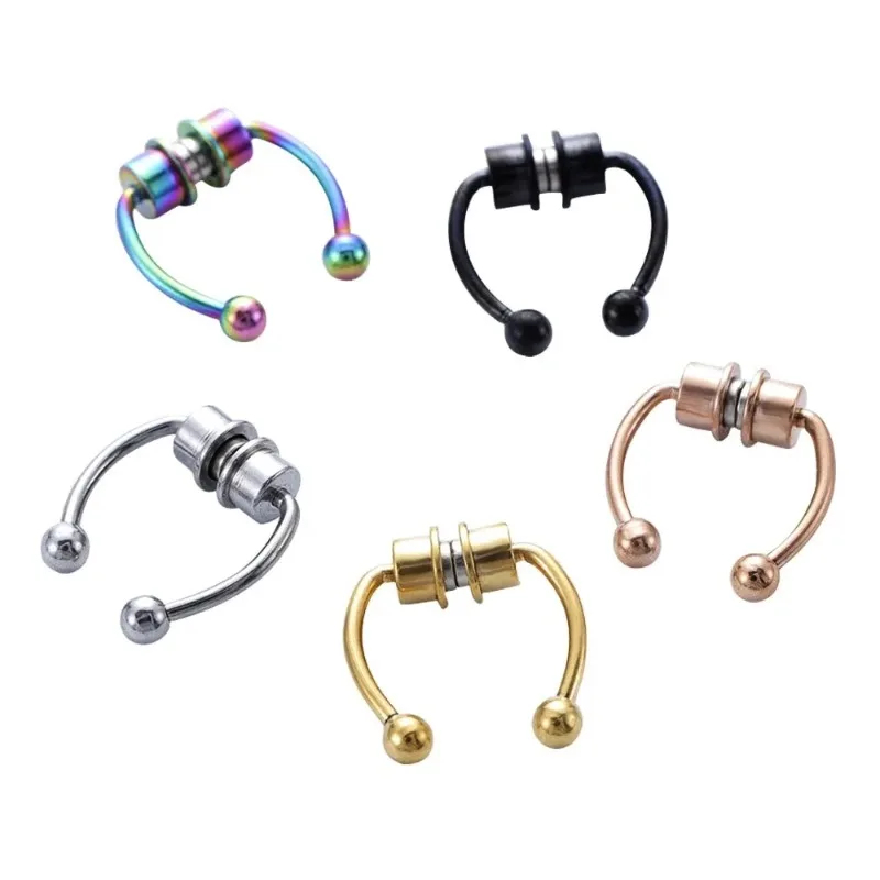 Body Jewelry Septum - 1/2/3 Stück gefälschte magnetische Nasenringe, künstliche