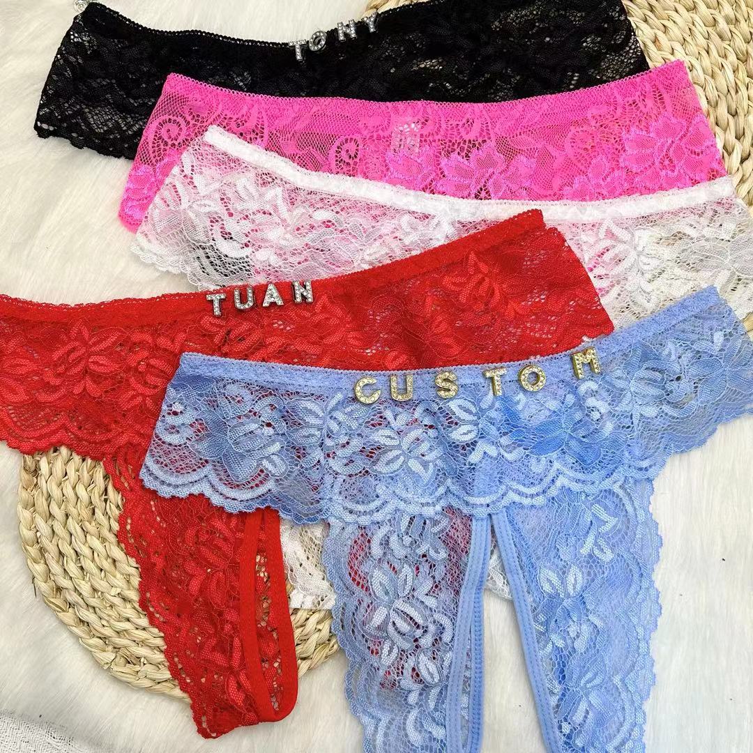 Body Jewelry Plus - Übergröße Maßgefertigte Spitzen-Slips Tangas für Damen