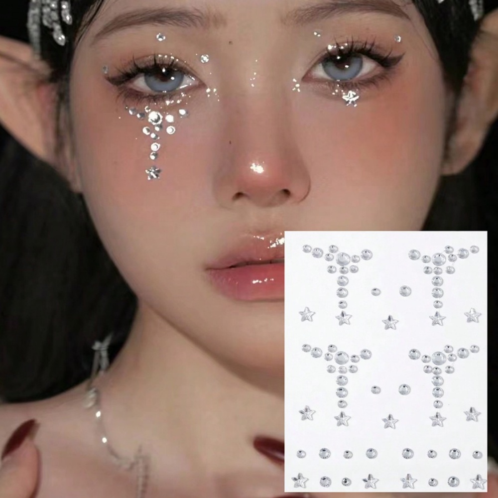 Body Jewelry Stickers - Gesicht & Körper Edelstein Aufkleber Augenecke