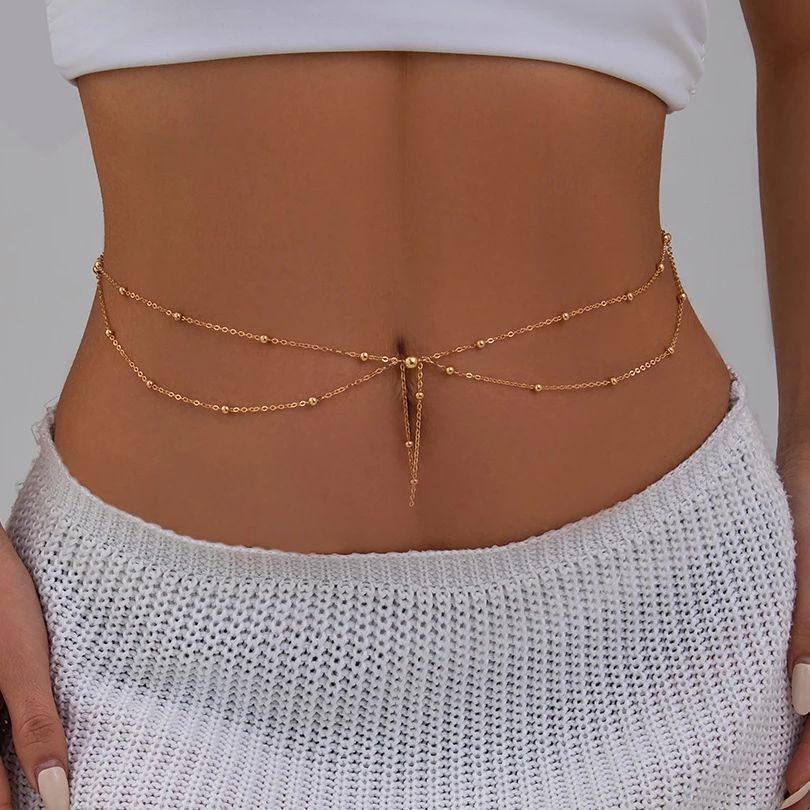 Qualiti Body Jewelry - KunJoe Multilayer Gold Farbe Dünne Perle