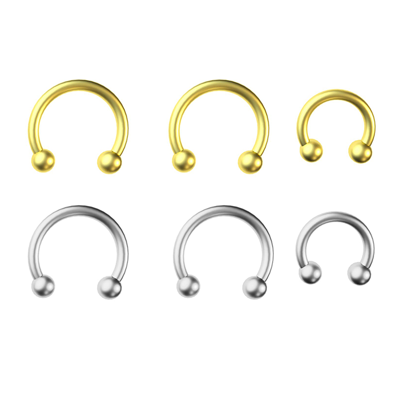 Body Jewelry Septum - 5 Stück/Set Edelstahl 18G Hufeisenförmige Barbell