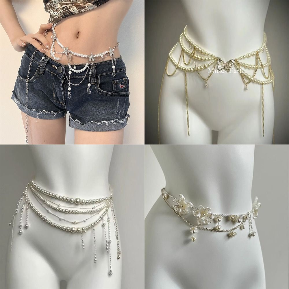 Qualiti Body Jewelry - Mode Elegante Perle Taille Ketten Taille