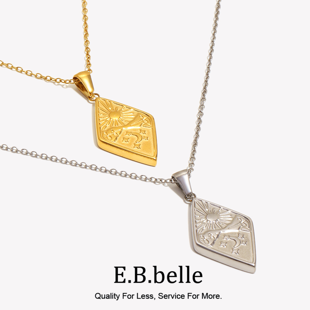 Body Jewelry Unique - E.B.belle 18 Karat vergoldete Rautenform Mond