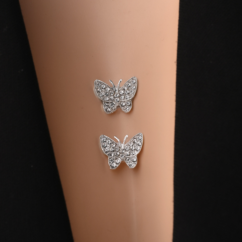Body Jewelry Stickers - Strass-Schmetterling Körperschmuck für Frauen Gold Silber