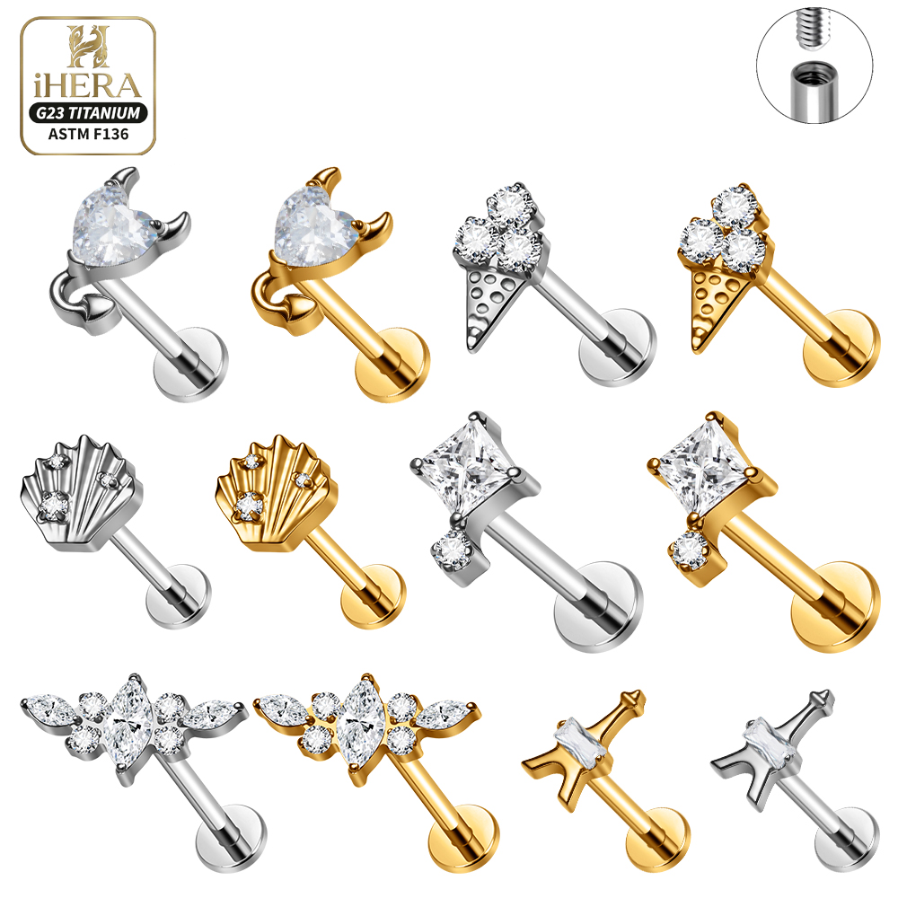F136 Titan Piercing Stud Conch – Body Jewelry Vertical Labret Bewertung und Preis