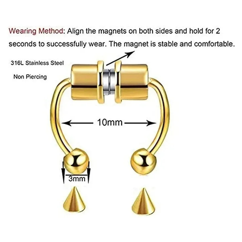 1/2/3 Stück gefälschte magneti – Body Jewelry Septum Bewertung und Preis