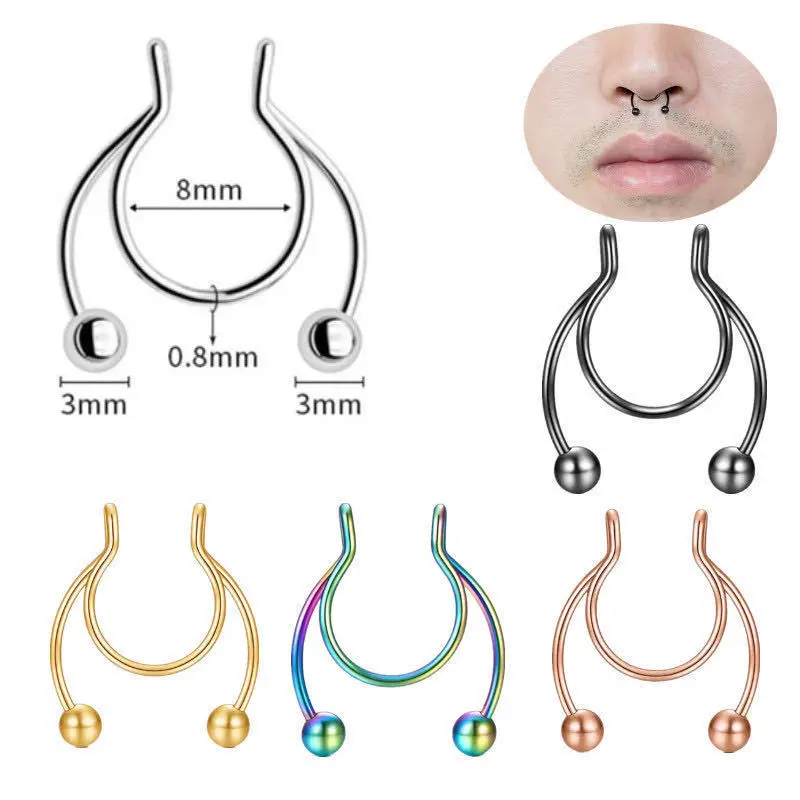 U-förmiger gefälschter Nasenri – Body Jewelry Septum Bewertung und Preis