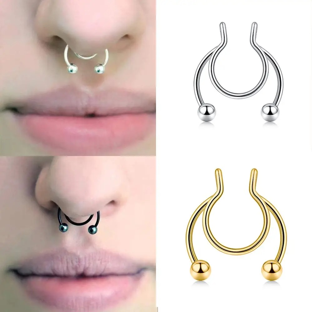 2 Stück Edelstahl Fake Septum  – Body Jewelry Septum Bewertung und Preis