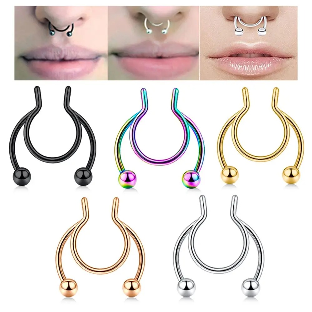 2 Stück Edelstahl Fake Septum  – Body Jewelry Septum Bewertung und Preis
