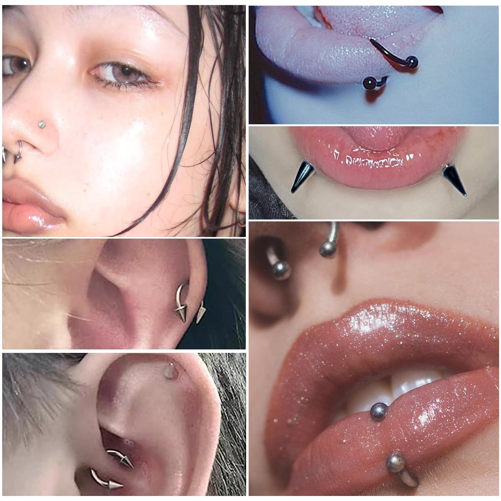 34pcs/Set 16G Schlangenbiss Pi – Body Jewelry Vertical Labret Bewertung und Preis