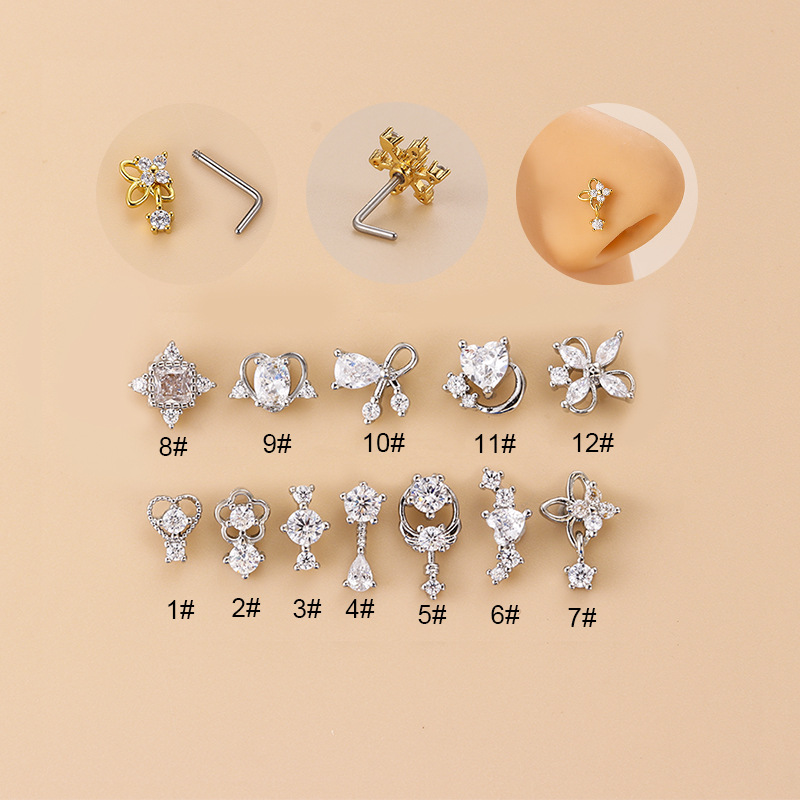 20G L-förmiger Kubischer Zirko – Body Jewelry Septum Bewertung und Preis