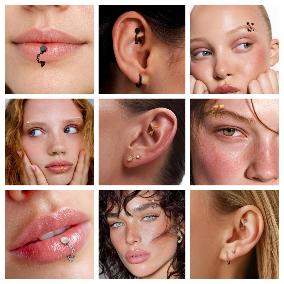 3er-Set Edelstahl 16G Ketten-T – Body Jewelry Vertical Labret Bewertung und Preis