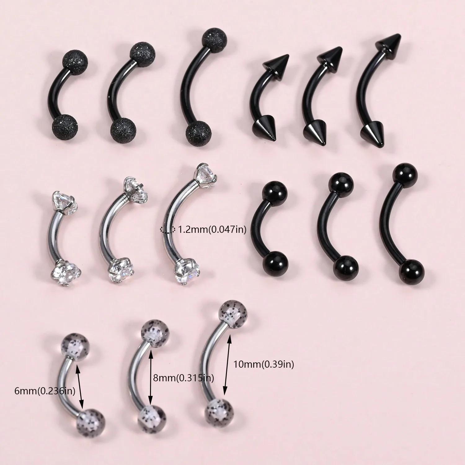 15-teiliges 16g Rook-Piercing- – Body Jewelry Vertical Labret Bewertung und Preis