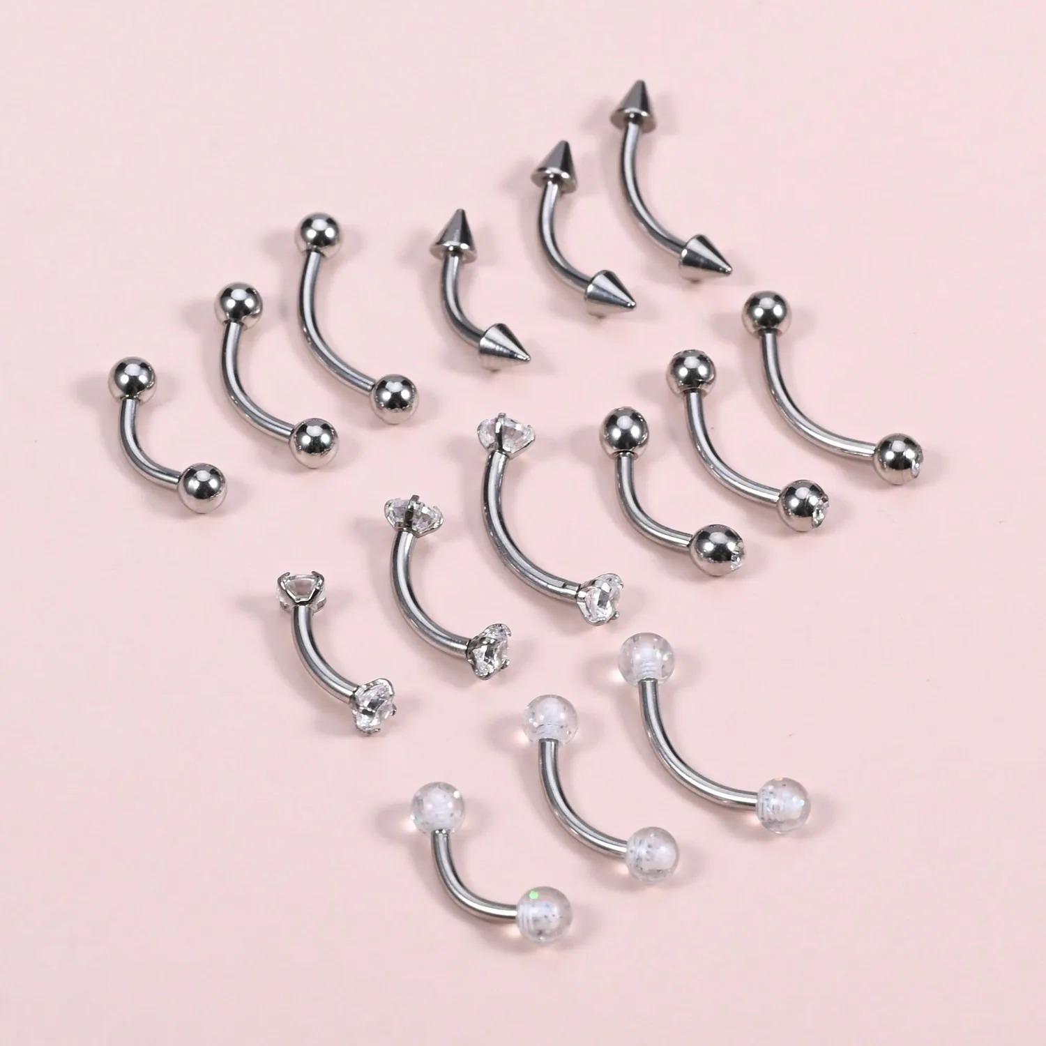 15-teiliges 16g Rook-Piercing- – Body Jewelry Vertical Labret Bewertung und Preis