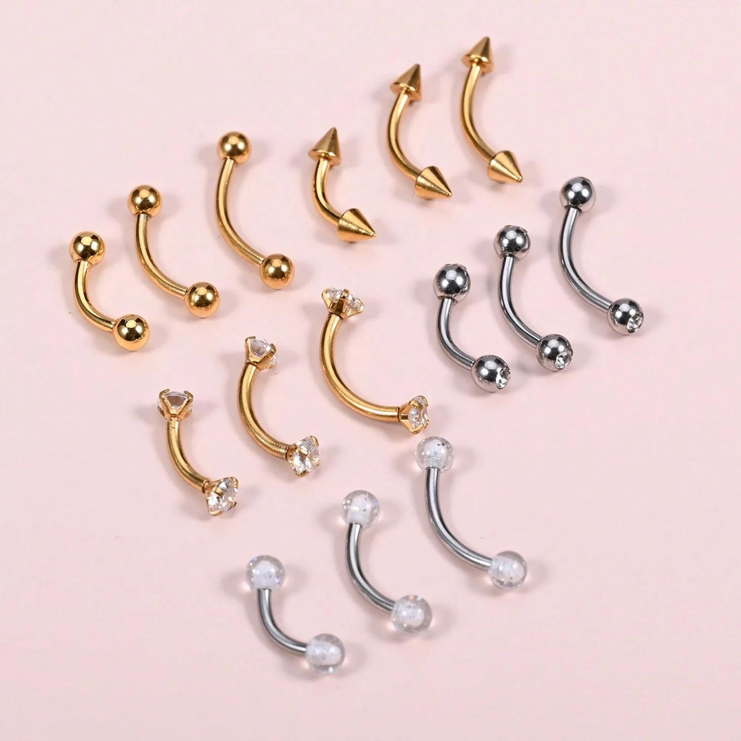 15-teiliges 16g Rook-Piercing- – Body Jewelry Vertical Labret Bewertung und Preis