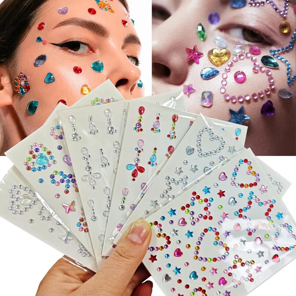 1 Blatt Bunte Bogen / Stern /  – Body Jewelry Stickers Bewertung und Preis