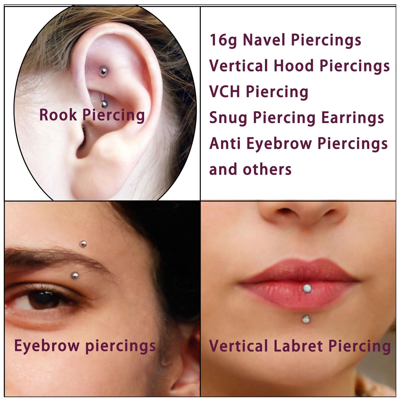 10/11/12pcs 16G Edelstahl gebo – Body Jewelry Vertical Labret Bewertung und Preis