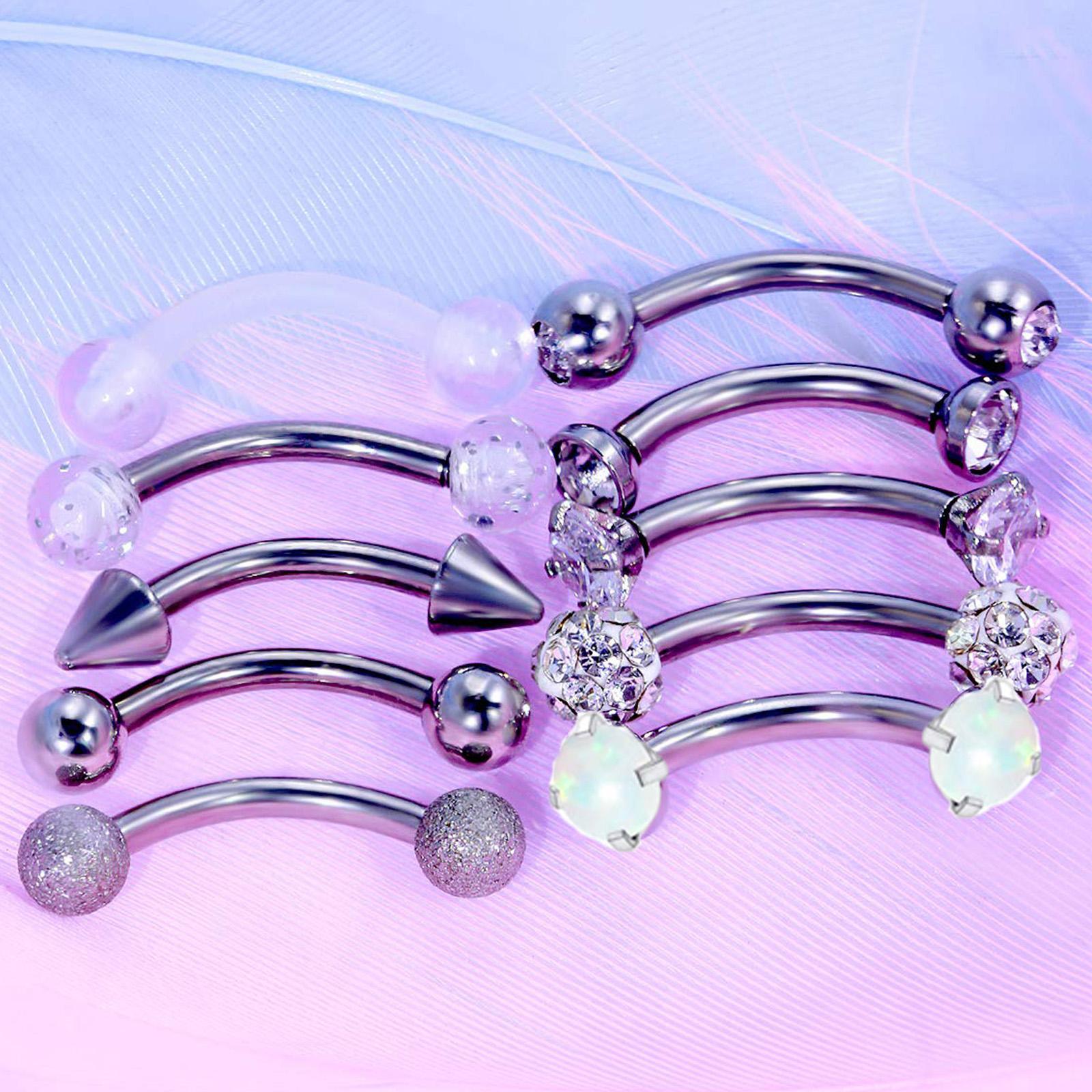 10/11/12pcs 16G Edelstahl gebo – Body Jewelry Vertical Labret Bewertung und Preis