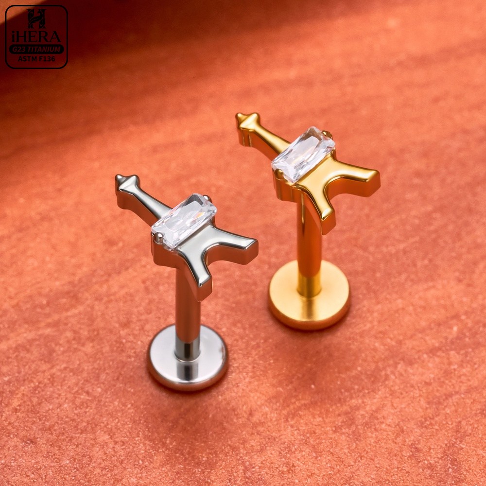 G23 Titan Labret Segment Herz  – Body Jewelry Vertical Labret Bewertung und Preis