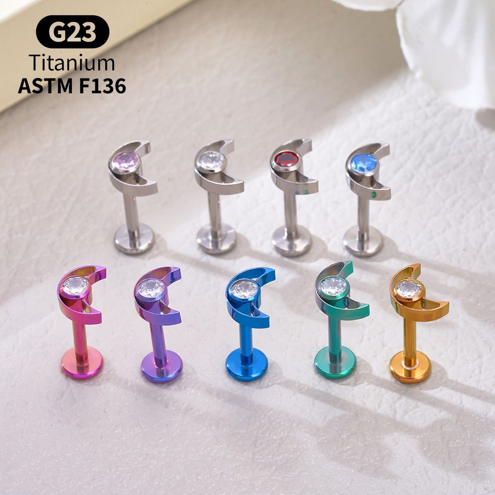 G23 Titan Stern-Mond-Labret-Se – Body Jewelry Vertical Labret Bewertung und Preis