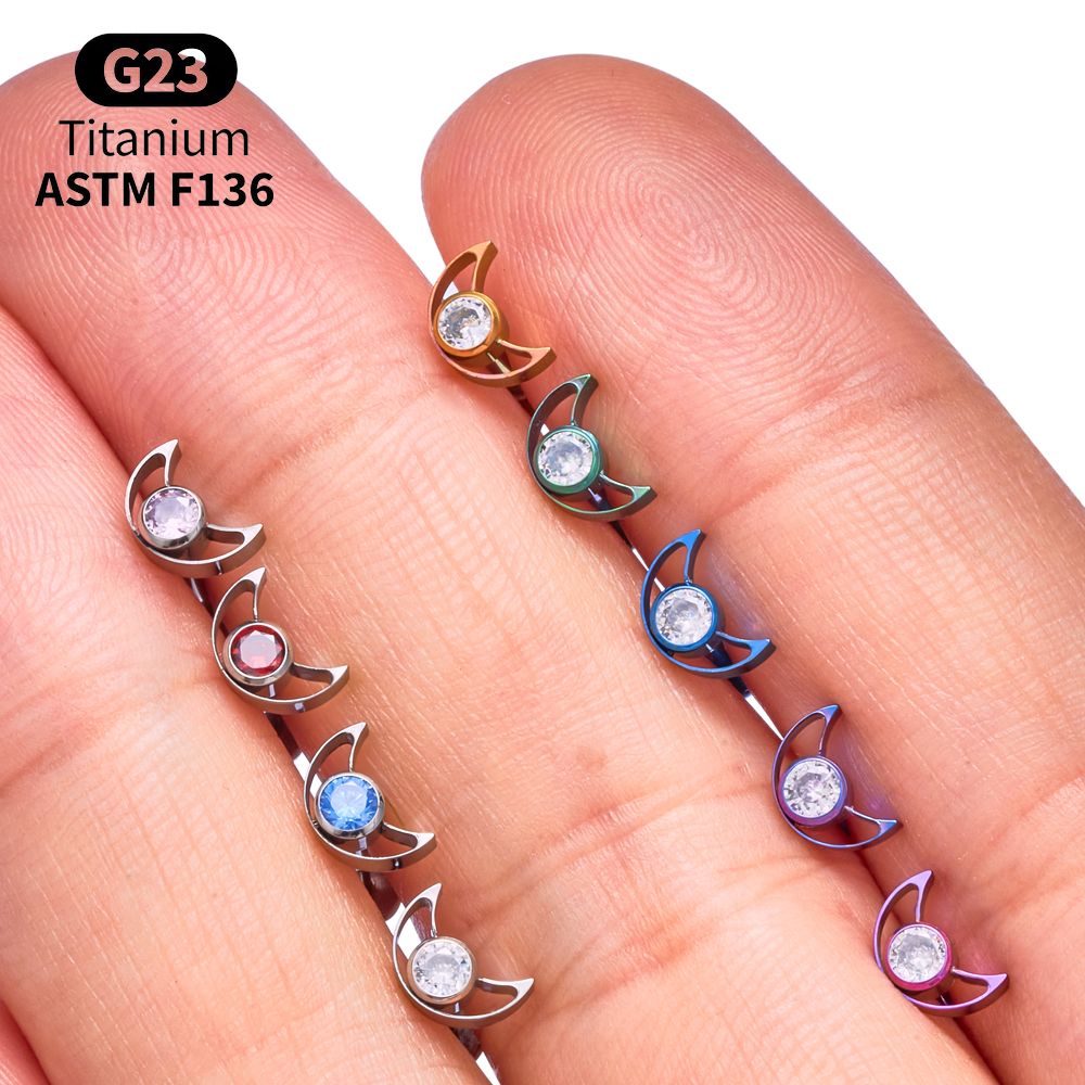 G23 Titan Stern-Mond-Labret-Se – Body Jewelry Vertical Labret Bewertung und Preis