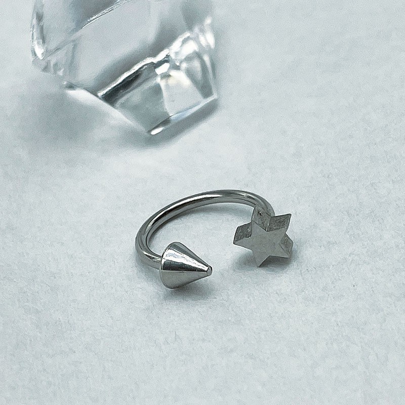1pc fünfzackigen Stern Lippen  – Body Jewelry Vertical Labret Bewertung und Preis