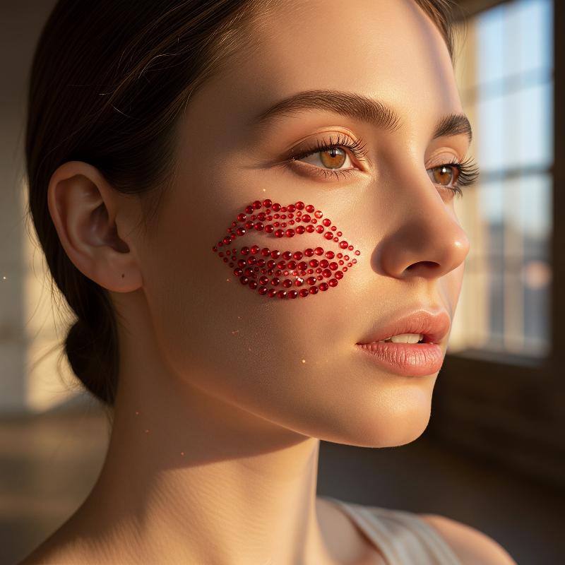 1 Blatt Realistischer Roter Ku – Body Jewelry Stickers Bewertung und Preis