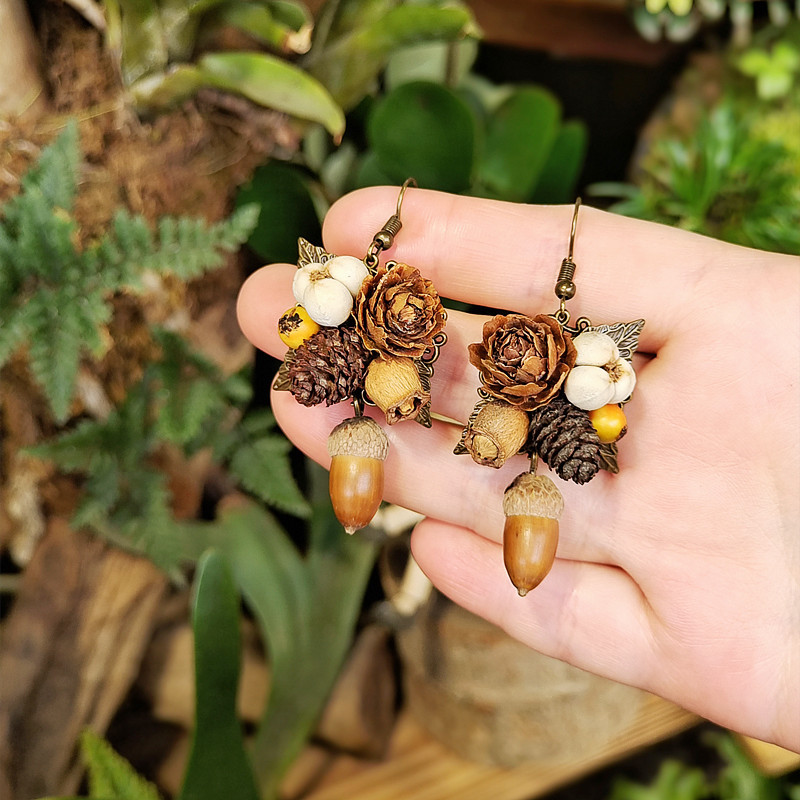 Vintage Holz-Pflanzen-Ohrringe – Body Jewelry Wholesale Bewertung und Preis