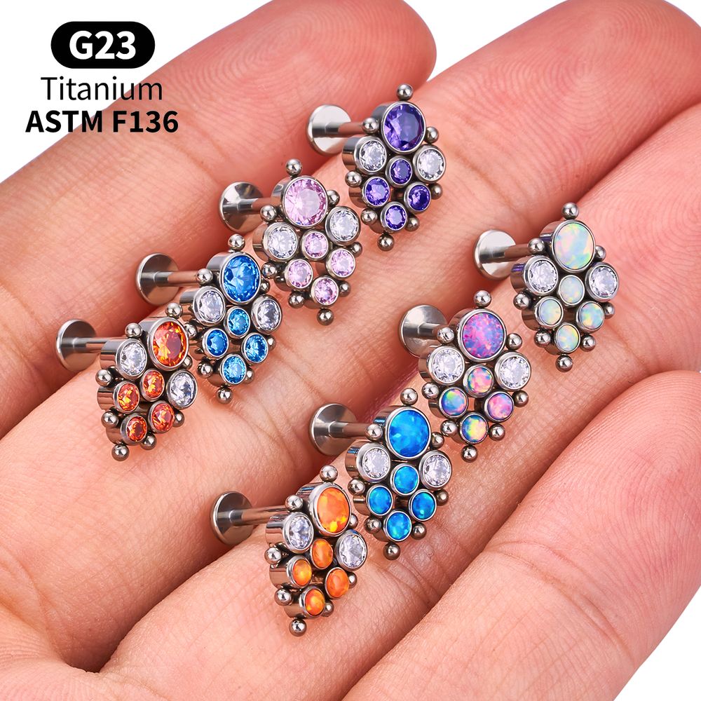 Titan Arc Opal Labret Sets Hel – Body Jewelry Vertical Labret Bewertung und Preis